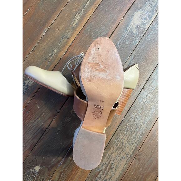 Fortress of Inca Ellie Leather Block Heel Lace Up Shoes Women 39 US 8.5 9 - Picture 10 of 13